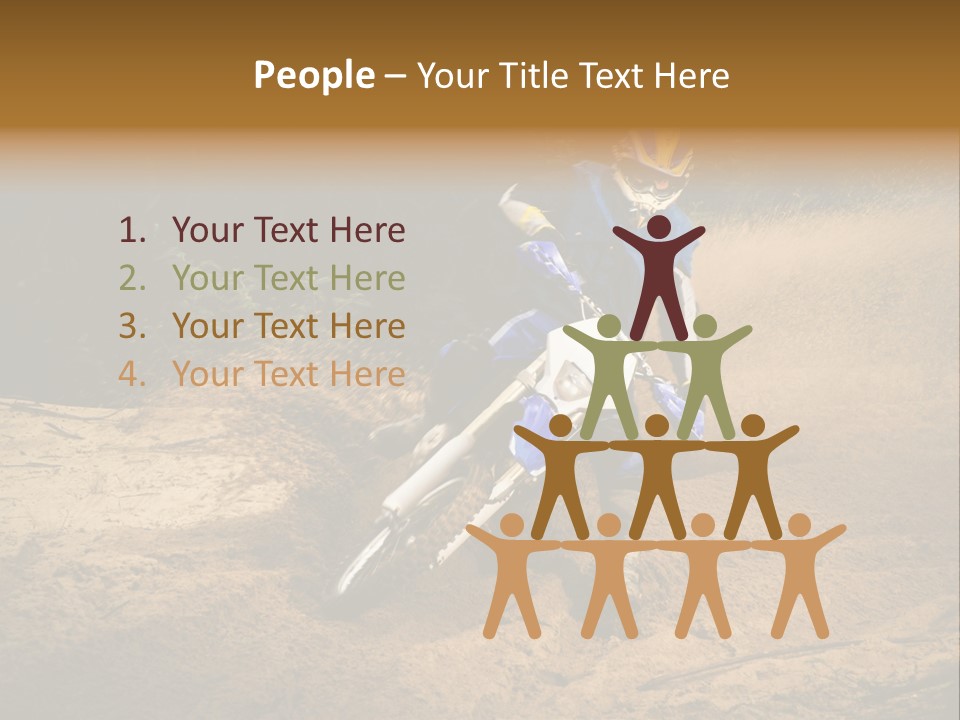 Moto Jump Yellow PowerPoint Template