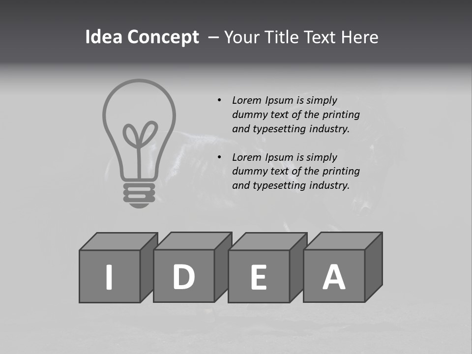 Horizontal Nobody Dark PowerPoint Template