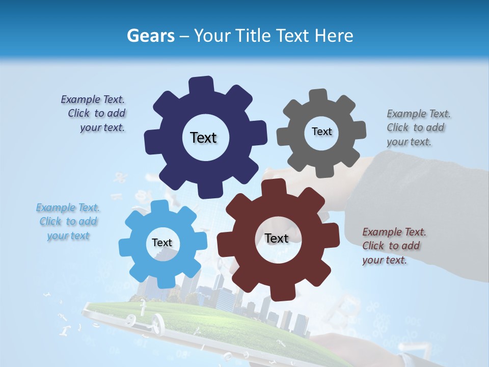 Chip Connection Cyberspace PowerPoint Template