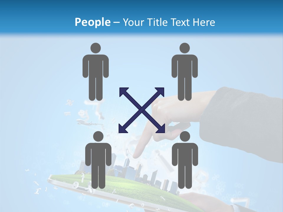 Chip Connection Cyberspace PowerPoint Template