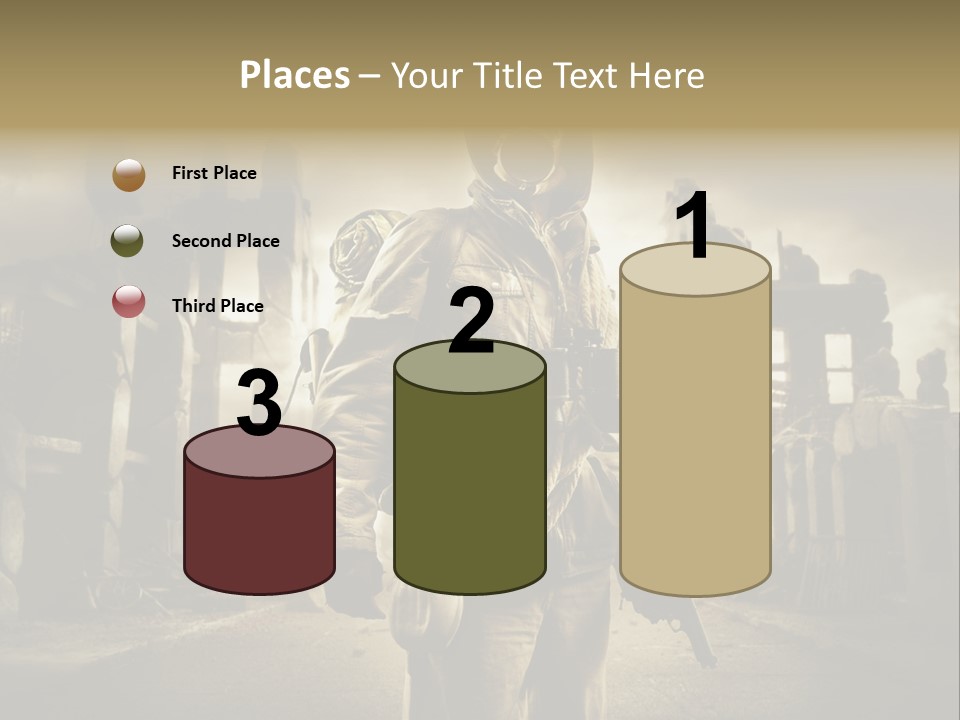 Binoculars Crazy Earthquake PowerPoint Template