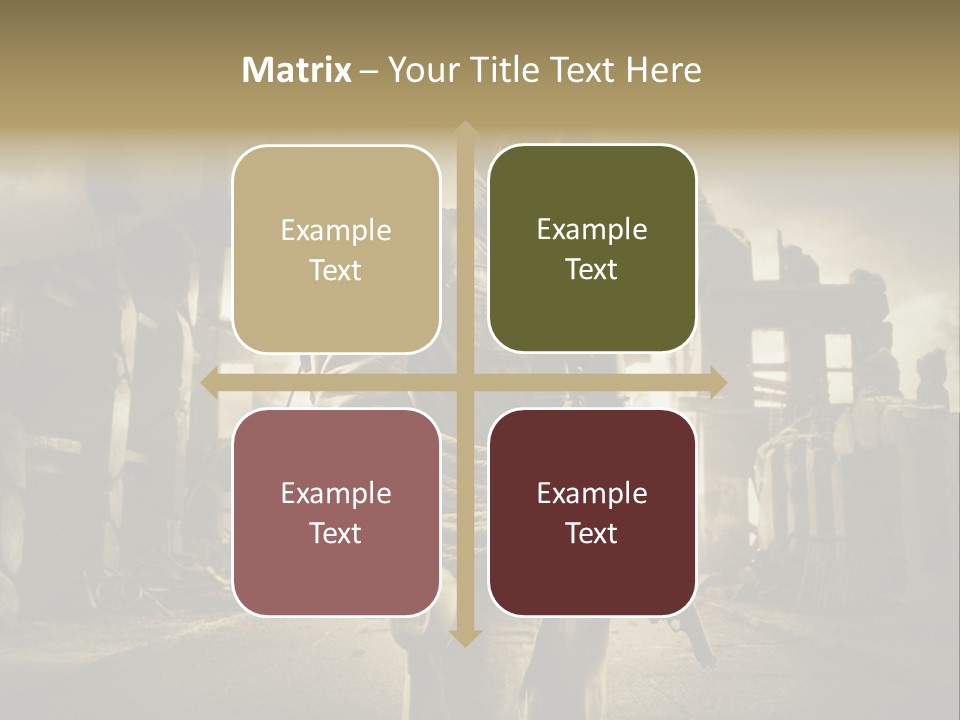 Binoculars Crazy Earthquake PowerPoint Template