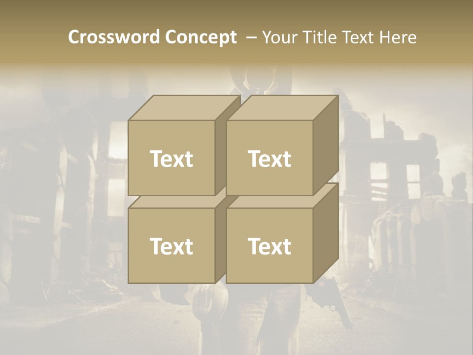 Binoculars Crazy Earthquake PowerPoint Template