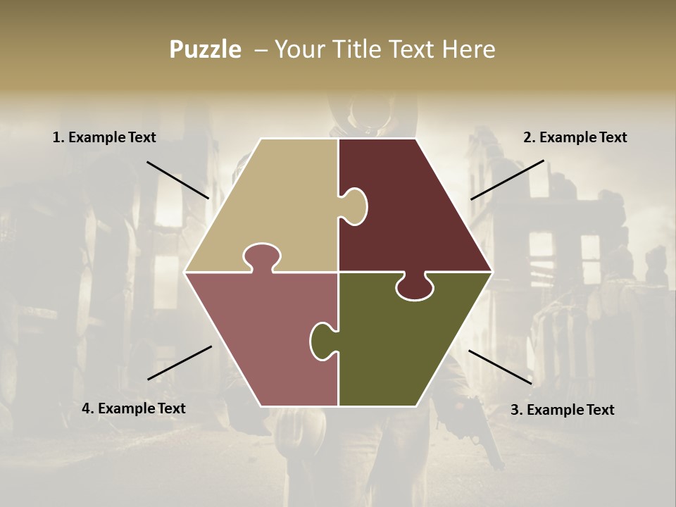 Binoculars Crazy Earthquake PowerPoint Template