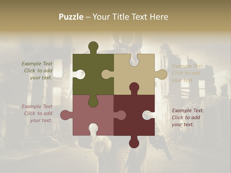 Binoculars Crazy Earthquake PowerPoint Template