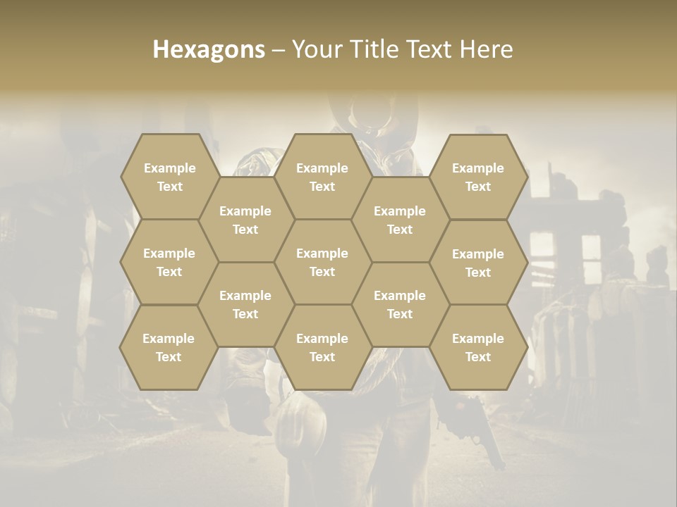 Binoculars Crazy Earthquake PowerPoint Template
