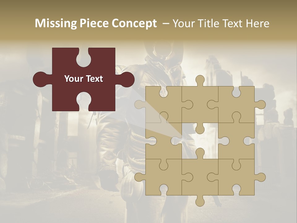 Binoculars Crazy Earthquake PowerPoint Template