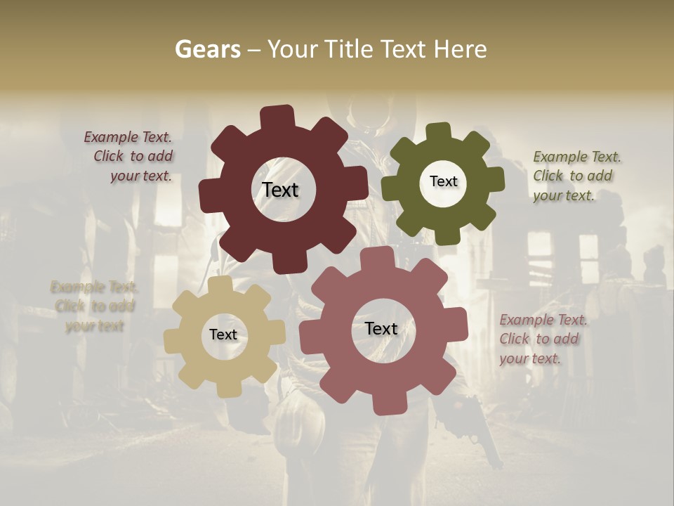 Binoculars Crazy Earthquake PowerPoint Template