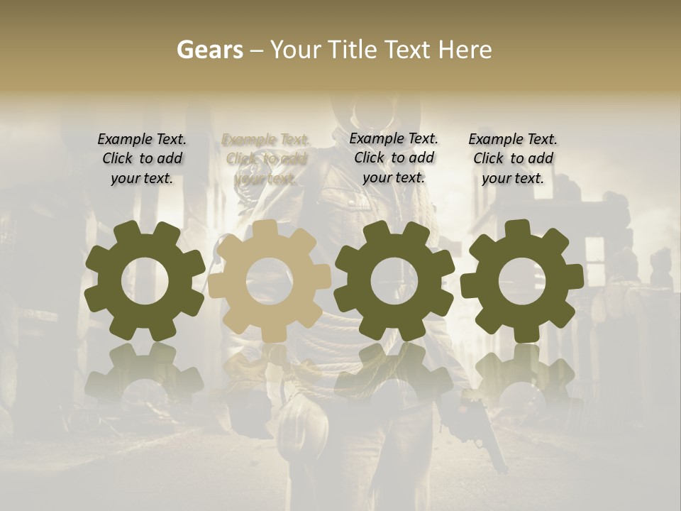 Binoculars Crazy Earthquake PowerPoint Template