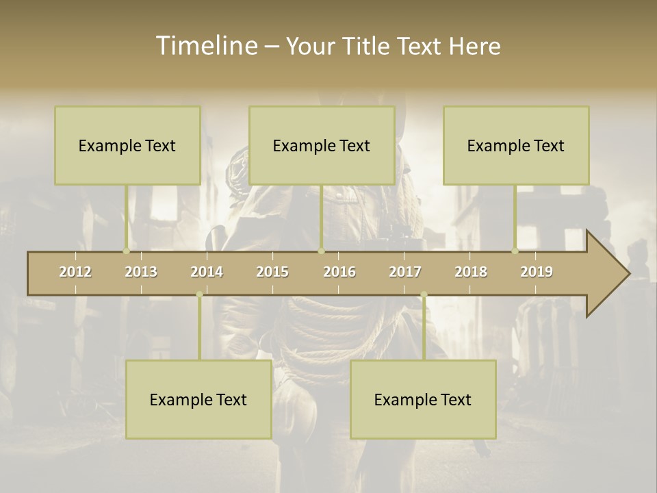 Binoculars Crazy Earthquake PowerPoint Template