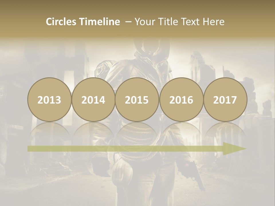 Binoculars Crazy Earthquake PowerPoint Template