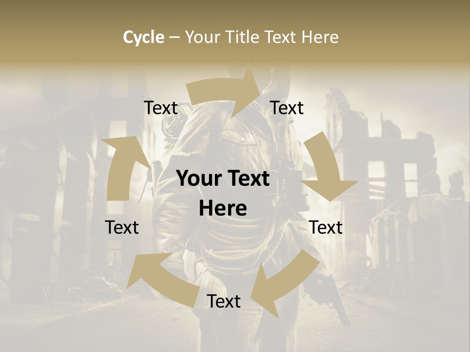 Binoculars Crazy Earthquake PowerPoint Template