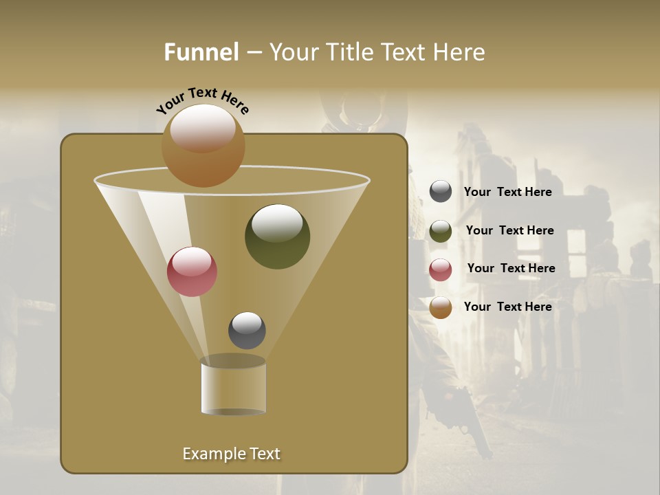 Binoculars Crazy Earthquake PowerPoint Template