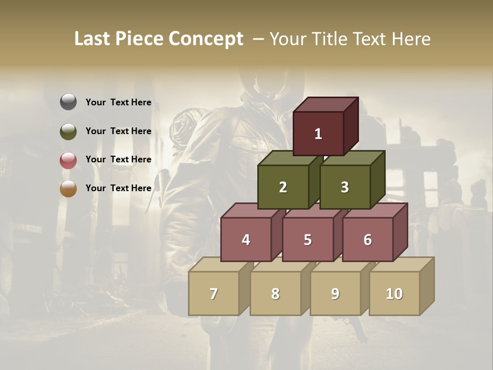 Binoculars Crazy Earthquake PowerPoint Template