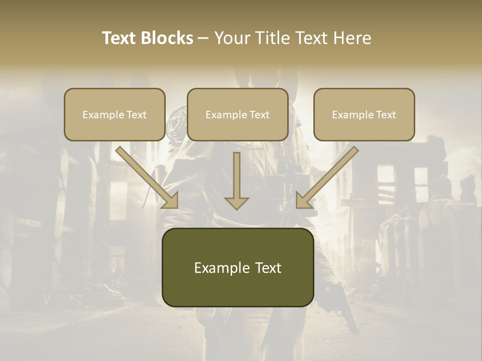Binoculars Crazy Earthquake PowerPoint Template