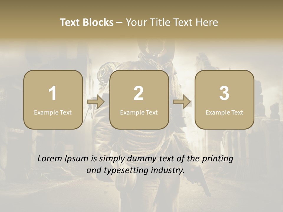 Binoculars Crazy Earthquake PowerPoint Template