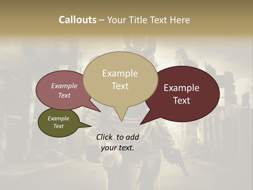 Binoculars Crazy Earthquake PowerPoint Template