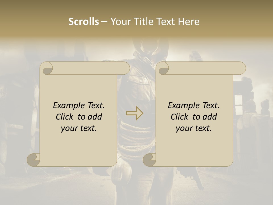 Binoculars Crazy Earthquake PowerPoint Template