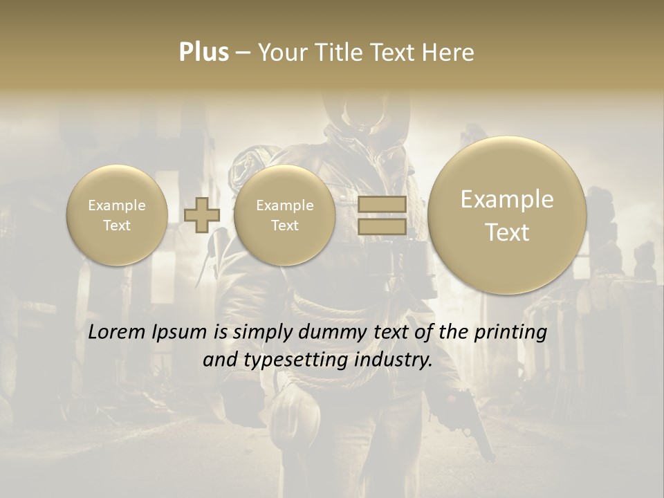 Binoculars Crazy Earthquake PowerPoint Template
