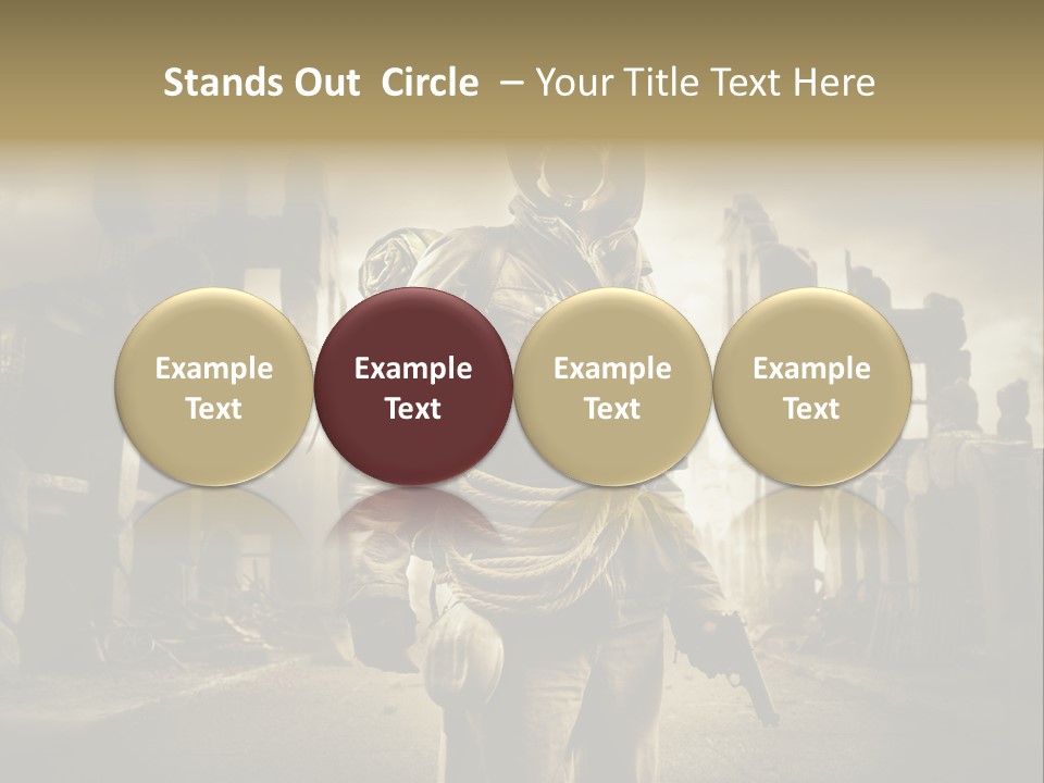 Binoculars Crazy Earthquake PowerPoint Template