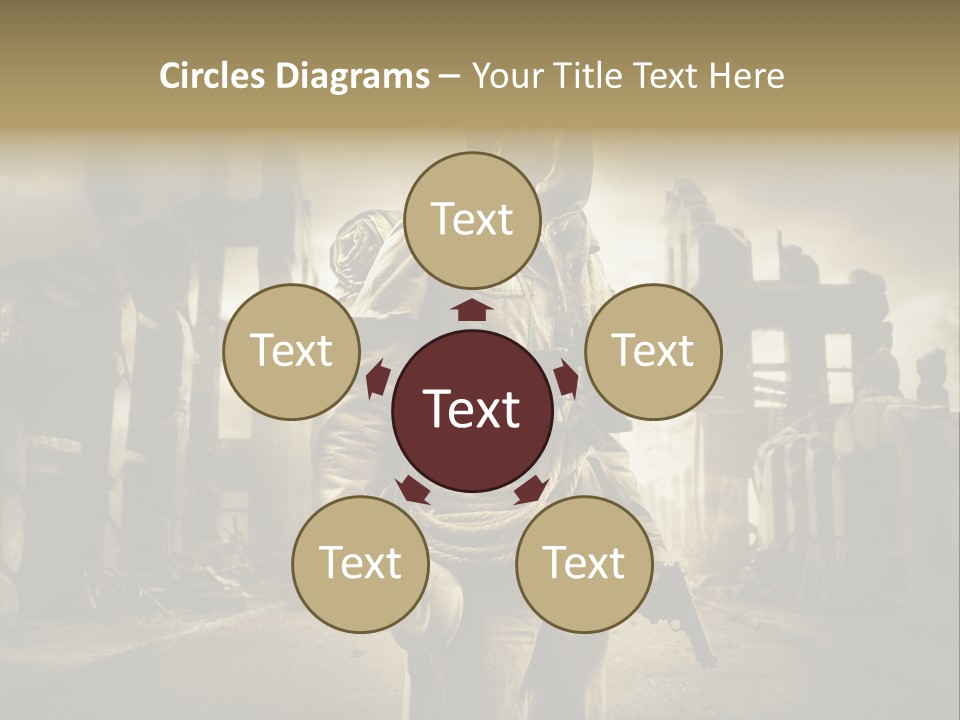 Binoculars Crazy Earthquake PowerPoint Template