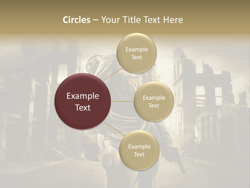 Binoculars Crazy Earthquake PowerPoint Template