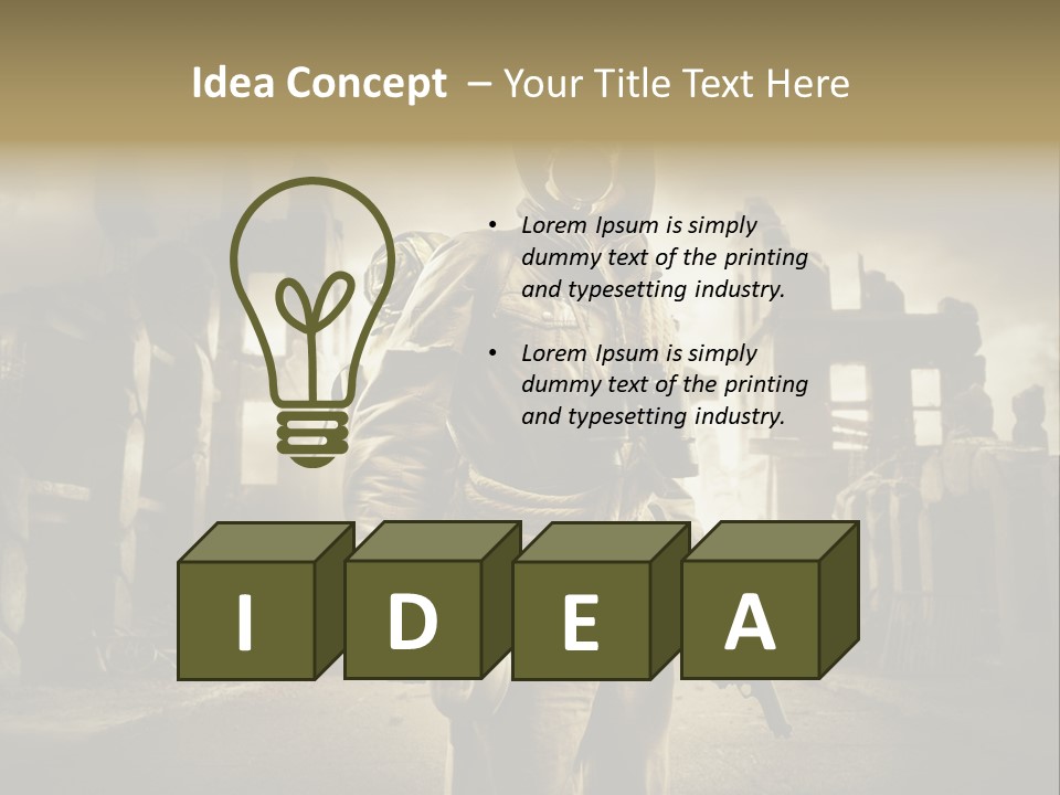 Binoculars Crazy Earthquake PowerPoint Template