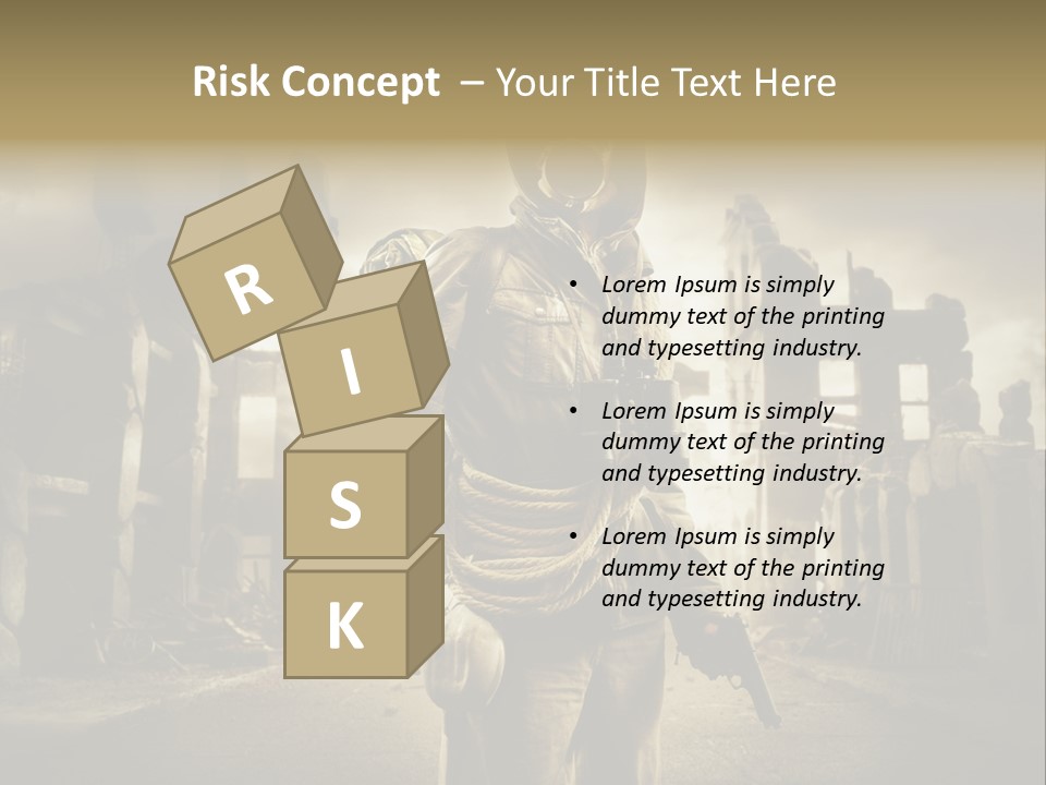 Binoculars Crazy Earthquake PowerPoint Template