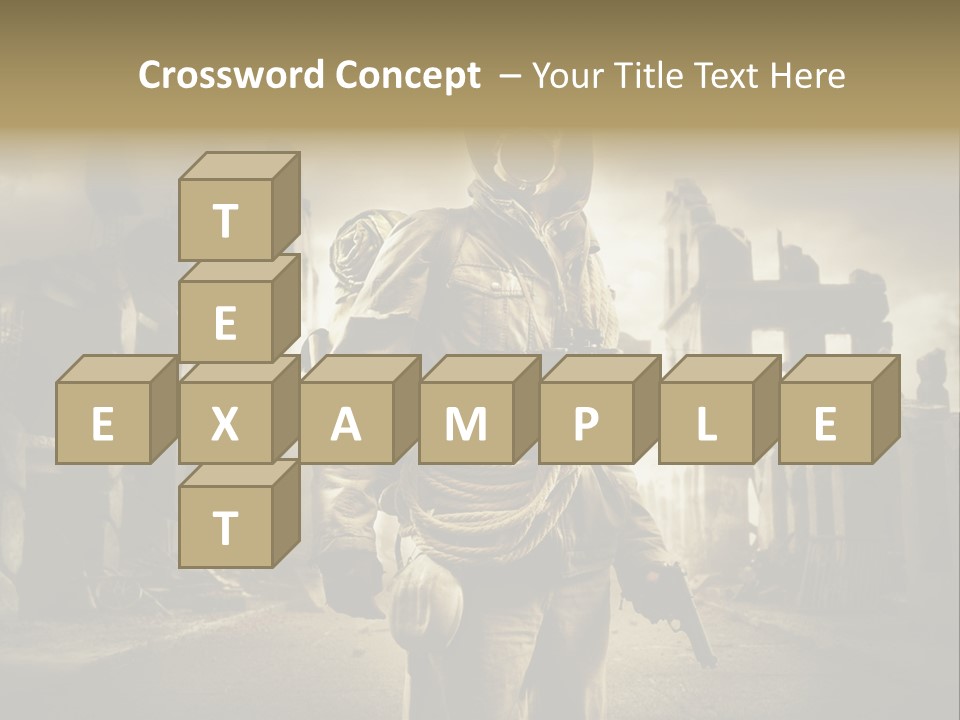 Binoculars Crazy Earthquake PowerPoint Template