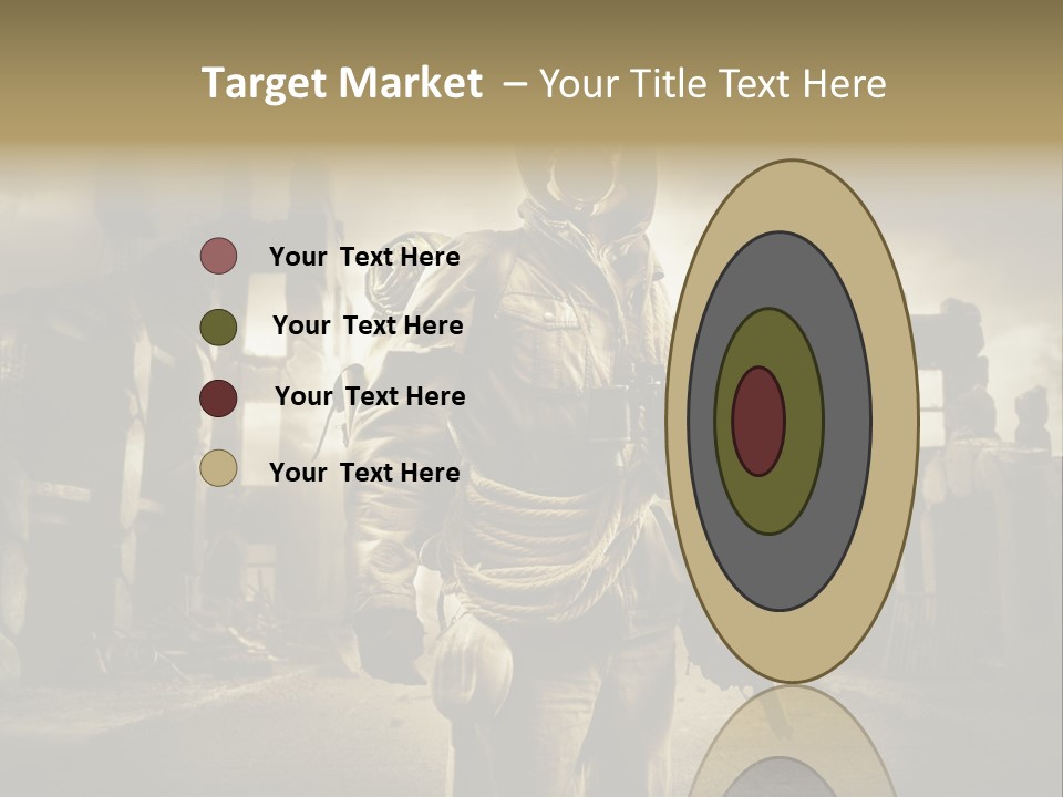 Binoculars Crazy Earthquake PowerPoint Template