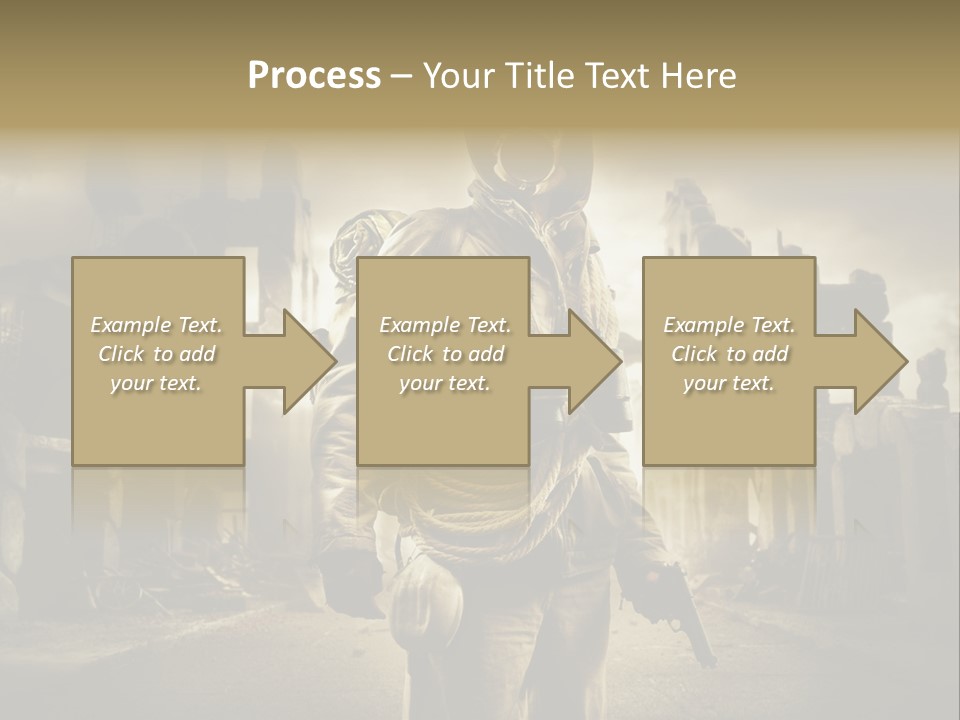 Binoculars Crazy Earthquake PowerPoint Template