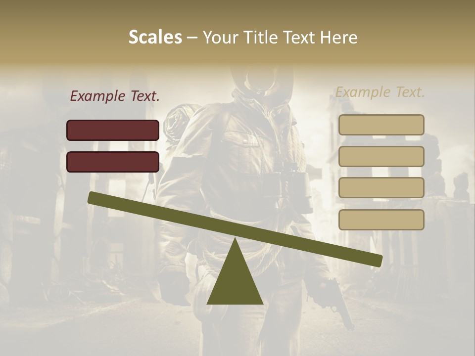 Binoculars Crazy Earthquake PowerPoint Template
