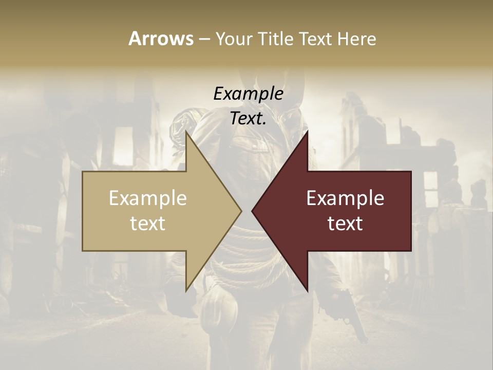 Binoculars Crazy Earthquake PowerPoint Template