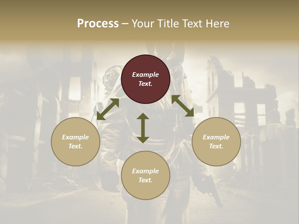 Binoculars Crazy Earthquake PowerPoint Template