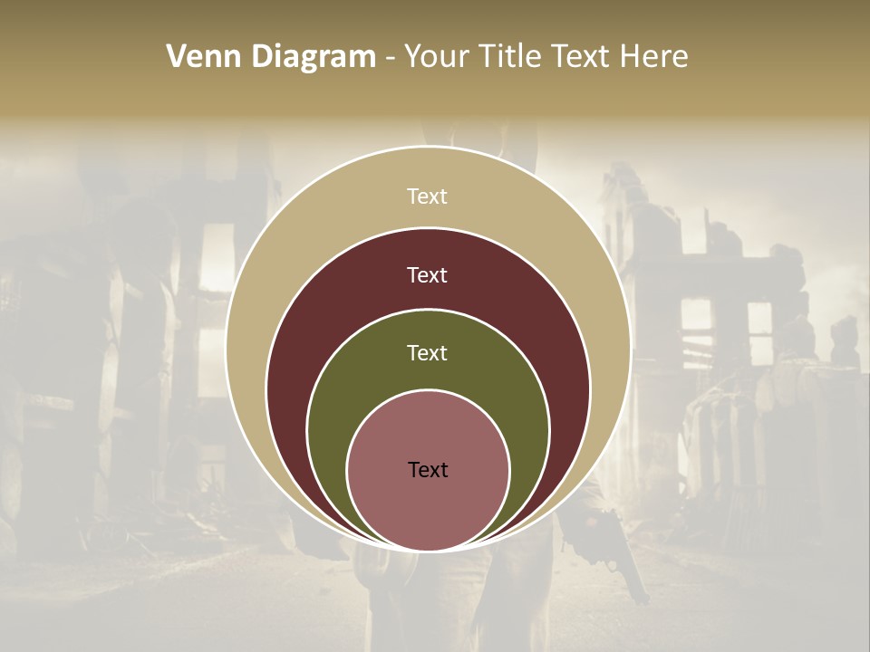 Binoculars Crazy Earthquake PowerPoint Template