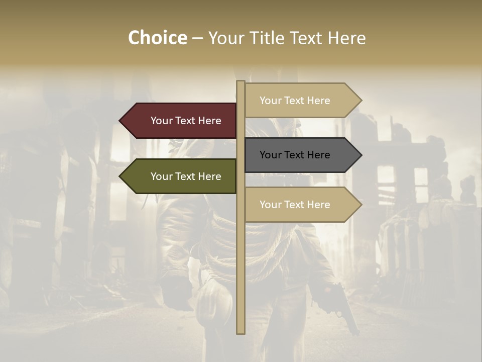 Binoculars Crazy Earthquake PowerPoint Template