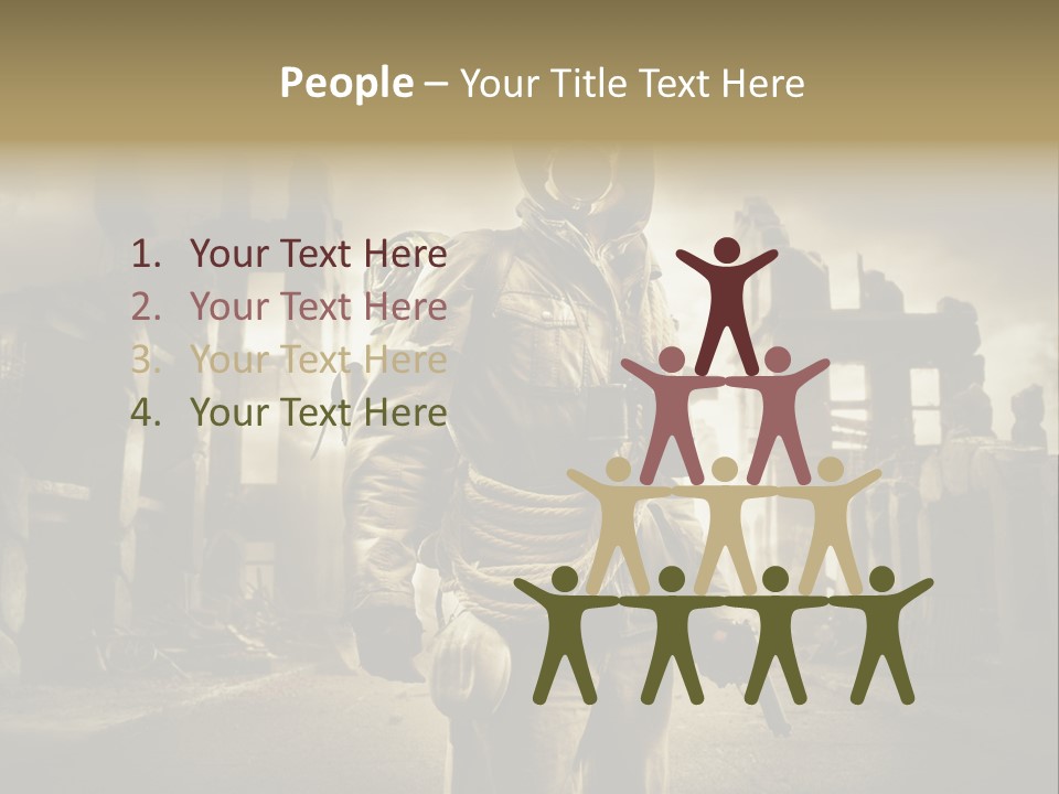 Binoculars Crazy Earthquake PowerPoint Template