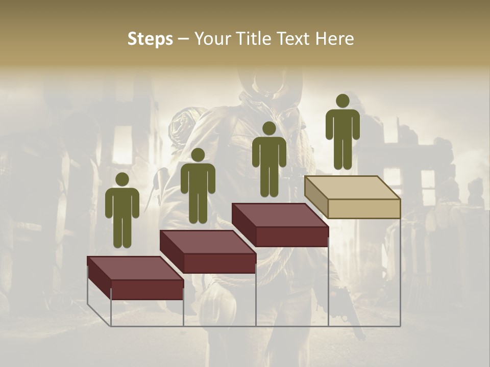 Binoculars Crazy Earthquake PowerPoint Template