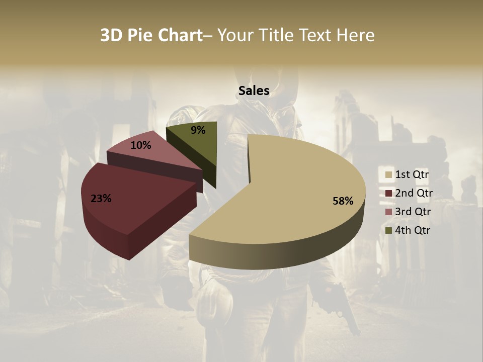 Binoculars Crazy Earthquake PowerPoint Template