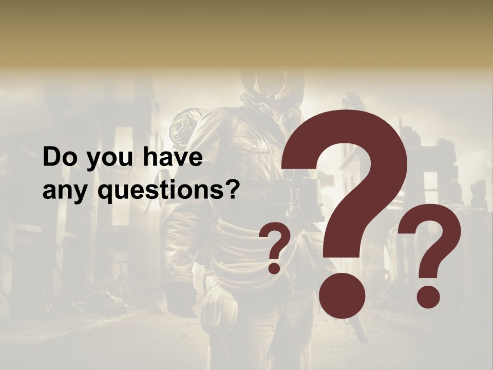 Binoculars Crazy Earthquake PowerPoint Template