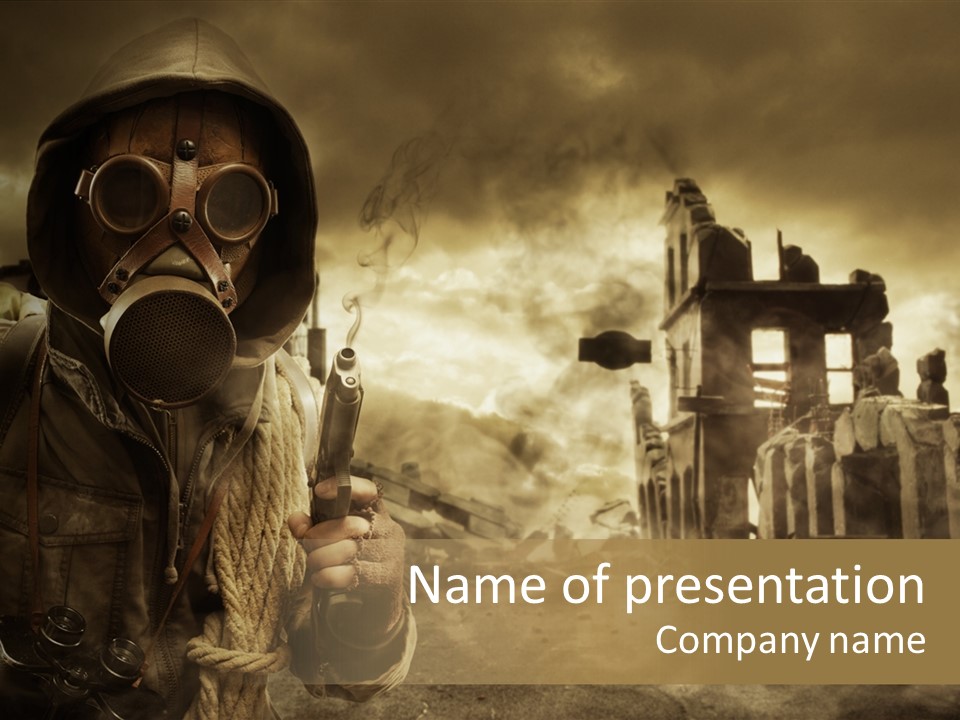 Pollution Urban Dangerous PowerPoint Template