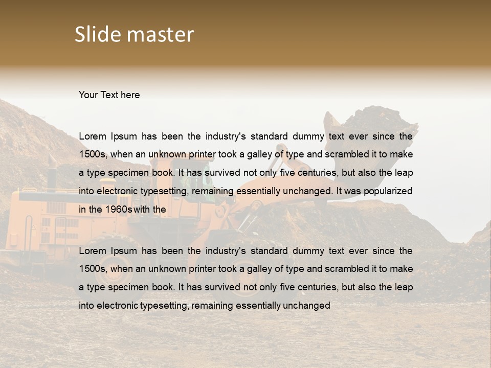Layer Mountain Extraction PowerPoint Template