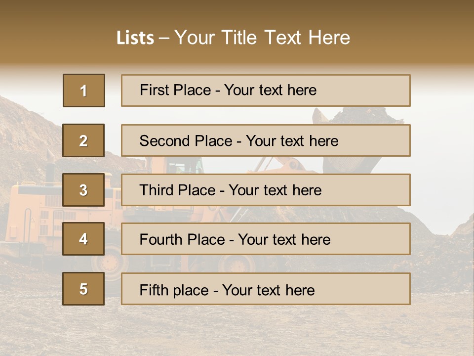 Layer Mountain Extraction PowerPoint Template