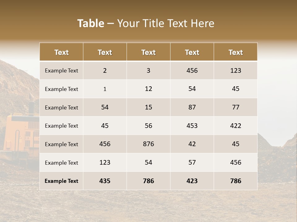 Layer Mountain Extraction PowerPoint Template