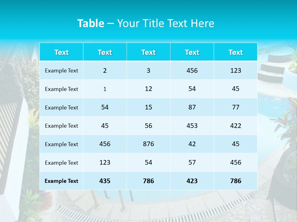 Hotel Pool Prestige PowerPoint Template