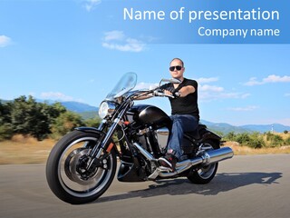 Ride Rider Fast PowerPoint Template