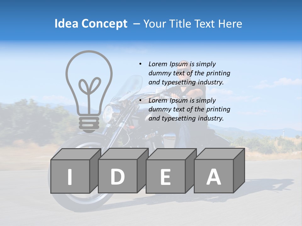 Ride Rider Fast PowerPoint Template