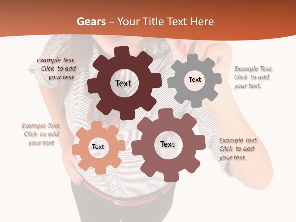 Body Girl Office PowerPoint Template