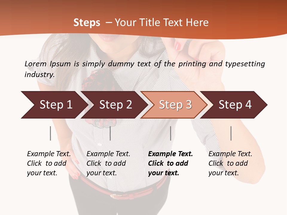 Body Girl Office PowerPoint Template