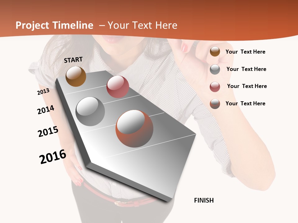 Body Girl Office PowerPoint Template
